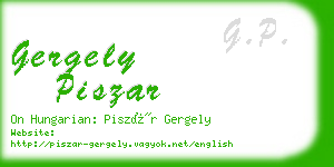 gergely piszar business card